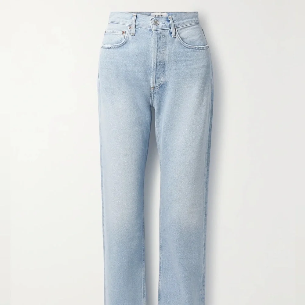 Agolde Premium 90's Pinch‎ Waist High Rise Straight Leg Jeans Light Wash Size 33
